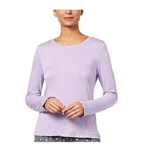 Jenni By Jennifer Moore Womens Ruffle Trim Pajama Top Size XS